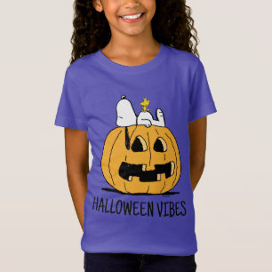 Erdnüsse Snoopy und Jack-O-Lantern aus Holz T-Shirt