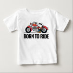Erdnüsse | Snoopy und sein Motorrad Baby T-shirt<br><div class="desc">Karo dieses lustige Charles Schulz Peanuts Design mit Snoopy.</div>