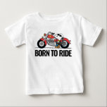 Erdnüsse | Snoopy und sein Motorrad Baby T-shirt<br><div class="desc">Karo dieses lustige Charles Schulz Peanuts Design mit Snoopy.</div>