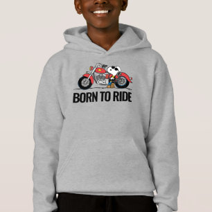 Erdnüsse Snoopy und sein Motorrad Hoodie