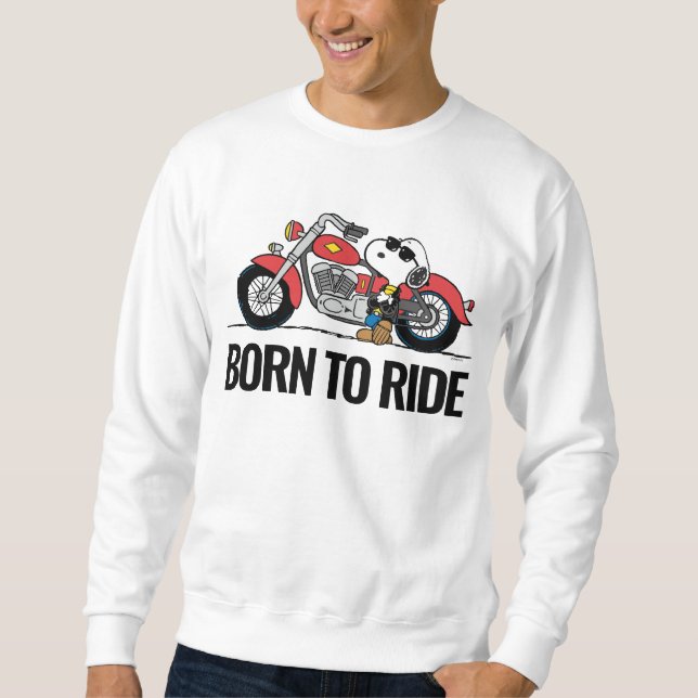 Erdnüsse | Snoopy und sein Motorrad Sweatshirt (Vorderseite)
