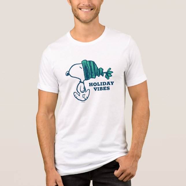 Erdnüsse | Snoopy Urlaub Glück Herz Tri-Blend Shirt (Vorderseite)
