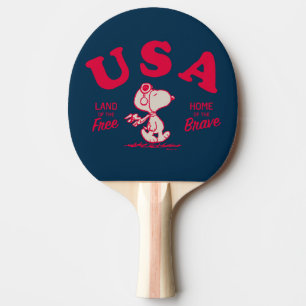 Erdnüsse   Snoopy USA Land of the Free Tischtennis Schläger
