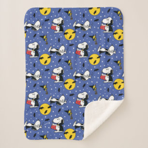 Erdnüsse Snoopy Vampire Muster Sherpadecke