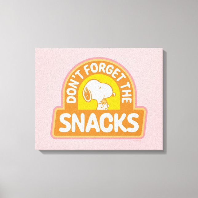Erdnüsse | Snoopy Vergessen Sie nicht die Snacks Leinwanddruck (Vorderseite)