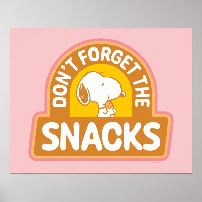 Erdnüsse | Snoopy Vergessen Sie nicht die Snacks Poster (Vorne)