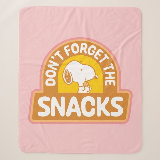 Erdnüsse | Snoopy Vergessen Sie nicht die Snacks Sherpadecke (Vorderseite)