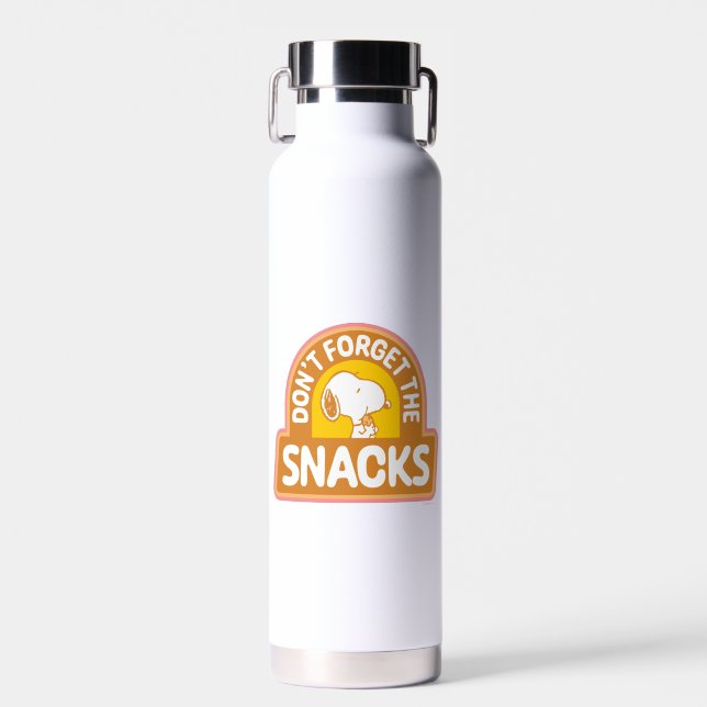 Erdnüsse | Snoopy Vergessen Sie nicht die Snacks Trinkflasche (Vorne)
