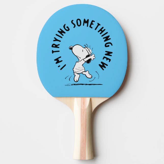 Erdnüsse | Snoopy versucht etwas Neues Tischtennis Schläger (Vorderseite)