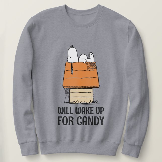 Erdnüsse | Snoopy Wecke auf Süßigkeiten Sweatshirt (Design vorne)