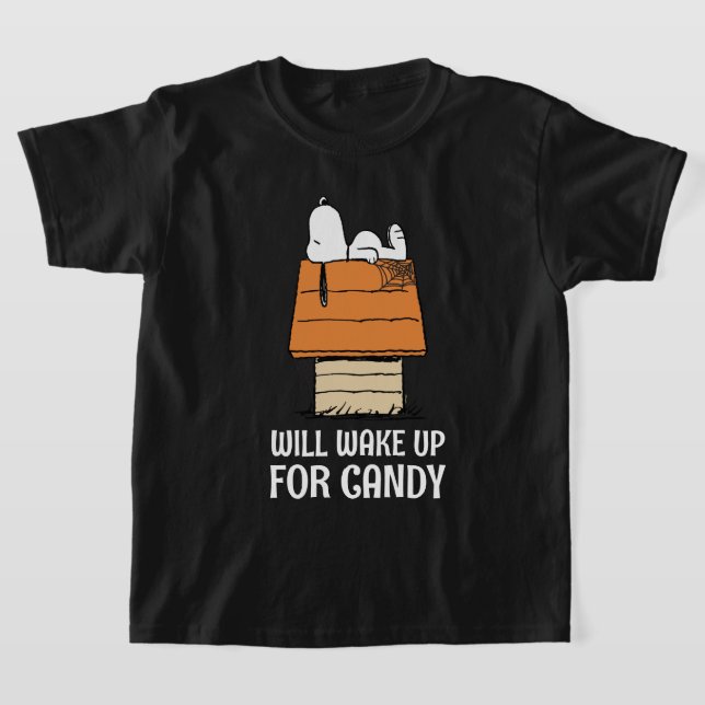 Erdnüsse | Snoopy Wecke auf Süßigkeiten T-Shirt (Ablage )