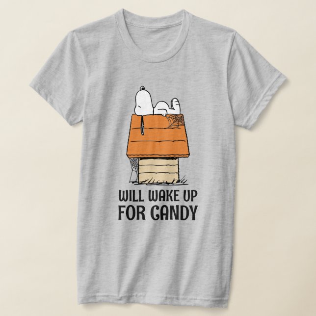 Erdnüsse | Snoopy Wecke auf Süßigkeiten T-Shirt (Ablage )