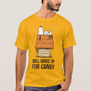 Erdnüsse Snoopy Wecke auf Süßigkeiten T-Shirt