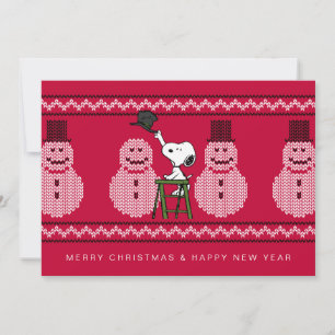 Erdnüsse   Snoopy Weihnachten Pullover Snowman