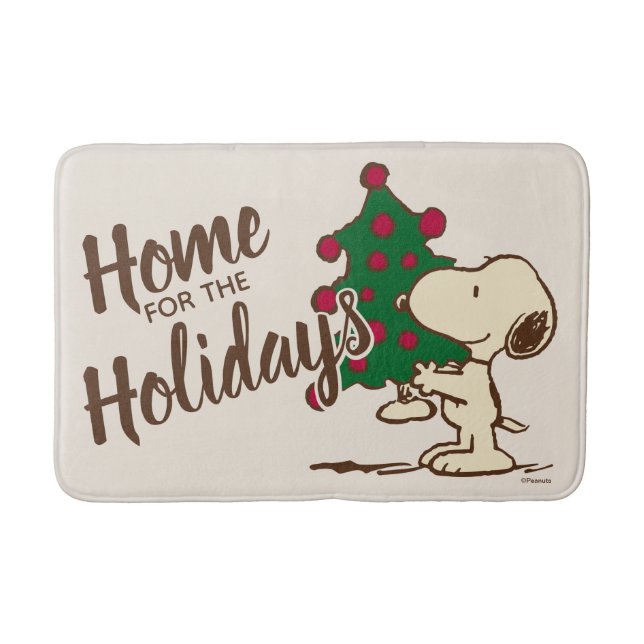 Erdnüsse | Snoopy Weihnachtsbaum Badematte (Vorderseite)
