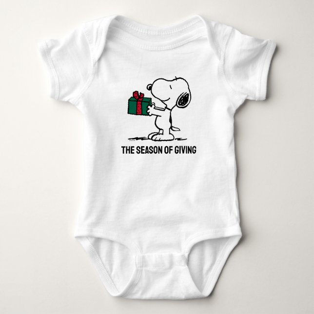 Erdnüsse | Snoopy Weihnachtsgeschenk Baby Strampler (Vorderseite)