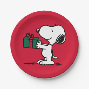 Erdnüsse Snoopy Weihnachtsgeschenk Pappteller