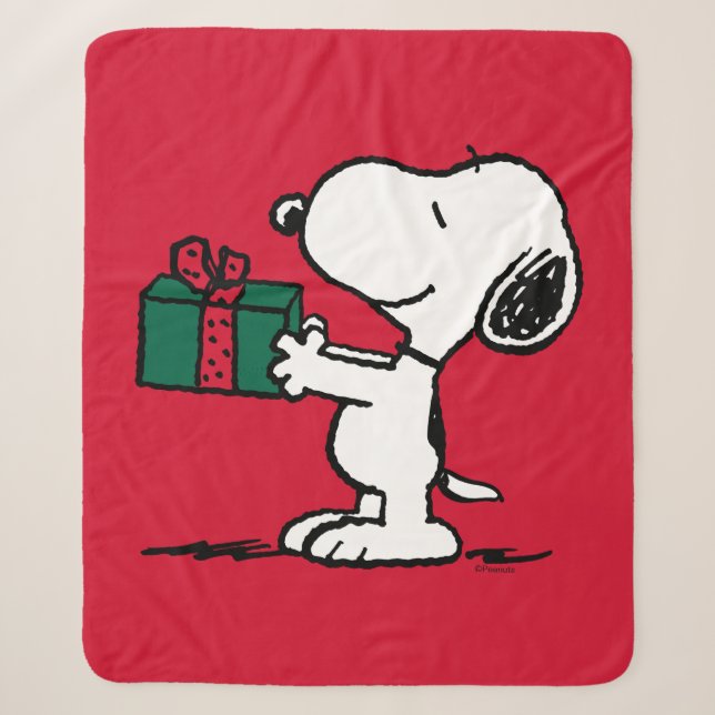 Erdnüsse | Snoopy Weihnachtsgeschenk Sherpadecke (Vorderseite)