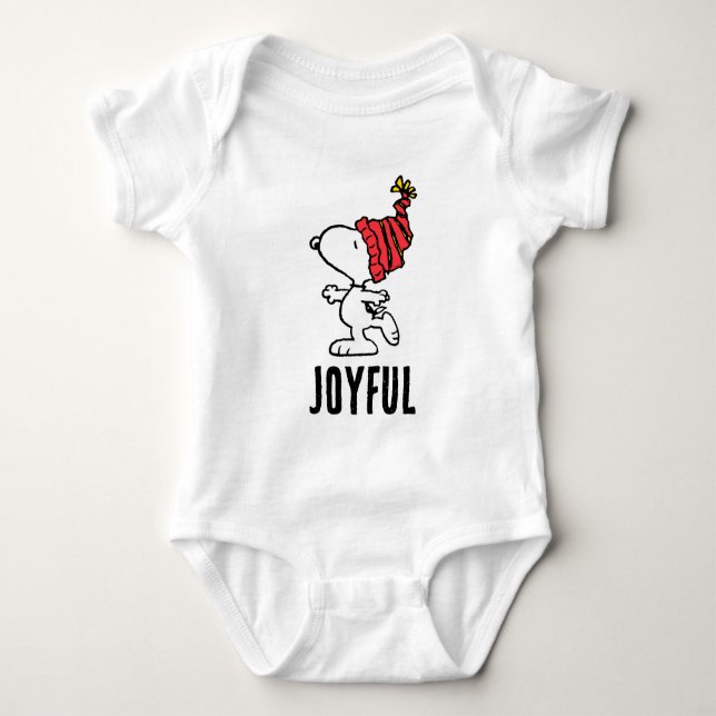 Erdnüsse | Snoopy Winter Beanie Cap Baby Strampler (Vorderseite)