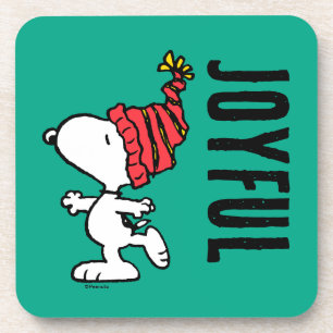 Erdnüsse   Snoopy Winter Beanie Cap Getränkeuntersetzer