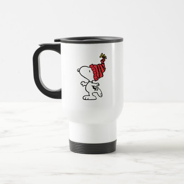 Erdnüsse | Snoopy Winter Beanie Cap Reisebecher (Links)