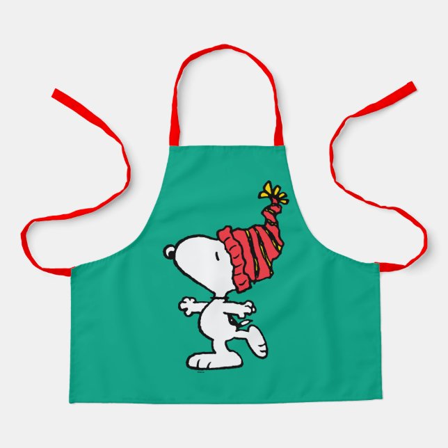 Erdnüsse | Snoopy Winter Beanie Cap Schürze (Vorderseite)