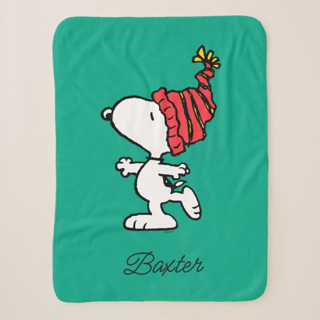 Erdnüsse | Snoopy Winter Beanie Cap Sherpadecke (Vorderseite)