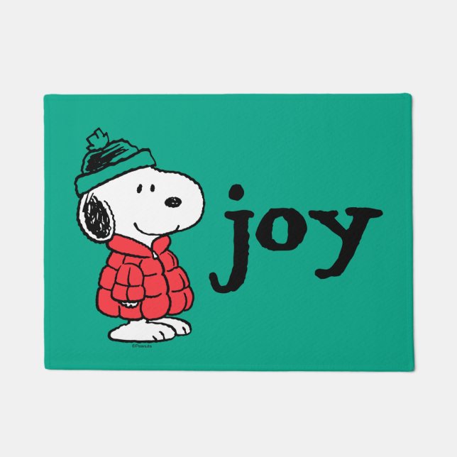 Erdnüsse | Snoopy Winter Coat & Hat Fußmatte (Vorderseite)
