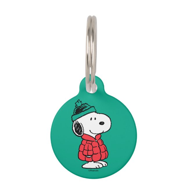 Erdnüsse | Snoopy Winter Coat & Hat Haustiermarke (Vorderseite)