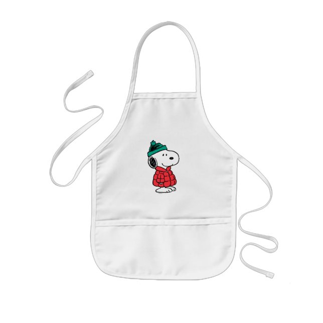 Erdnüsse | Snoopy Winter Coat & Hat Kinderschürze (Vorne)