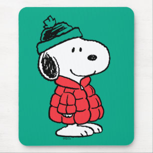 Erdnüsse Snoopy Winter Coat & Hat Mousepad