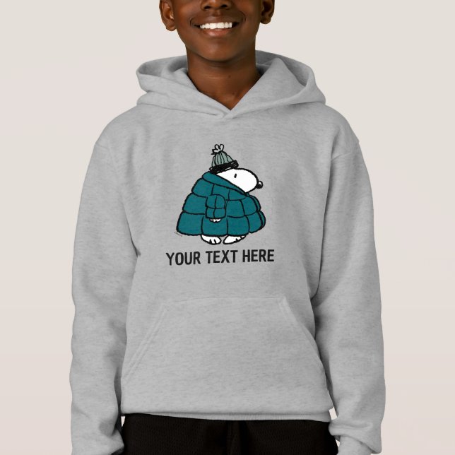Erdnüsse | Snoopy Winter Puffer Jacket Hoodie (Vorderseite)