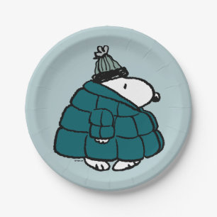 Erdnüsse Snoopy Winter Puffer Jacket Pappteller