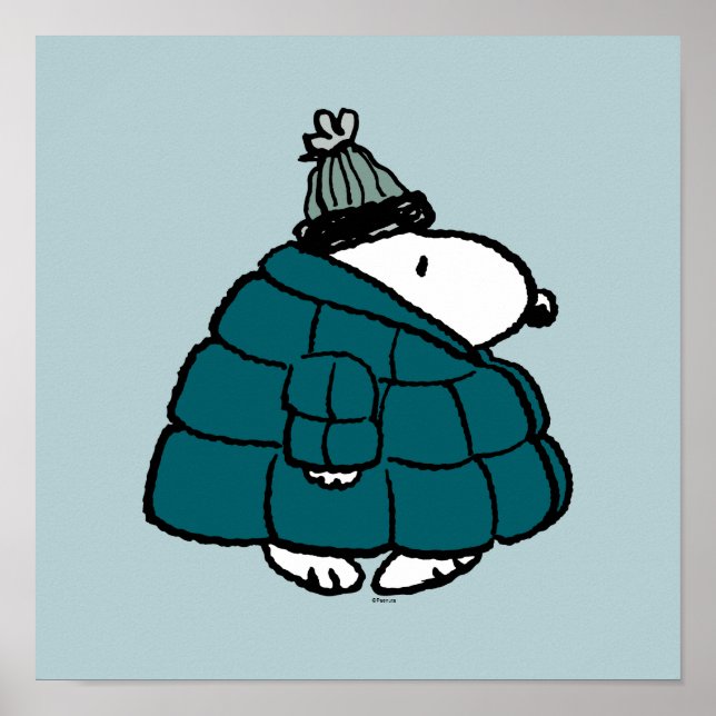 Erdnüsse | Snoopy Winter Puffer Jacket Poster (Vorne)