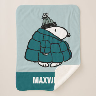 Erdnüsse   Snoopy Winter Puffer Jacket Sherpadecke