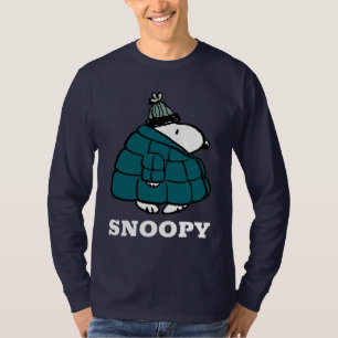 Erdnüsse Snoopy Winter Puffer Jacket T-Shirt