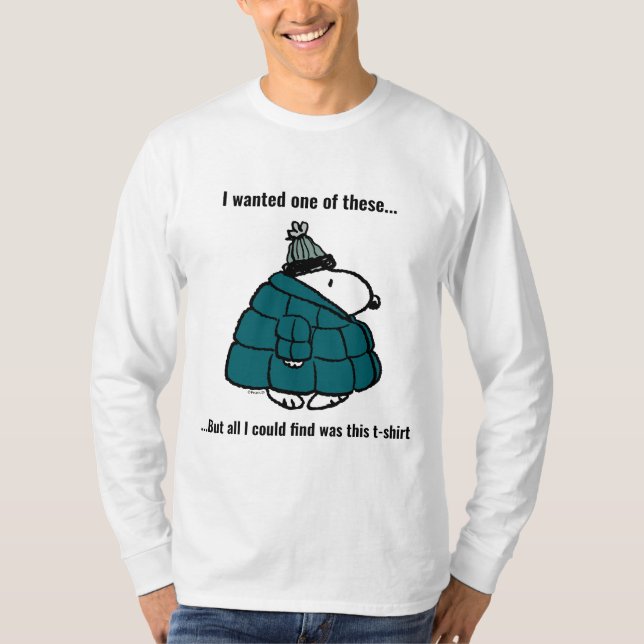 Erdnüsse | Snoopy Winter Puffer Jacket T-Shirt (Vorderseite)