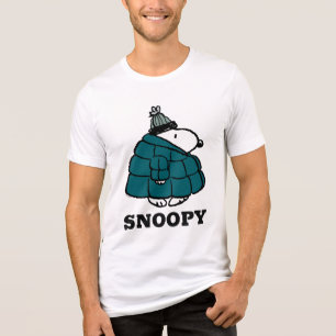 Erdnüsse   Snoopy Winter Puffer Jacket Tri-Blend Shirt