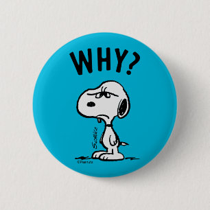 Erdnüsse Snoopy Wonders Warum? Button