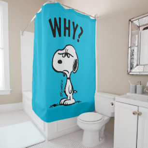 Erdnüsse Snoopy Wonders Warum? Duschvorhang