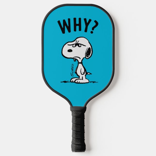 Erdnüsse | Snoopy Wonders Warum? Pickleball Schläger (Vorderseite)