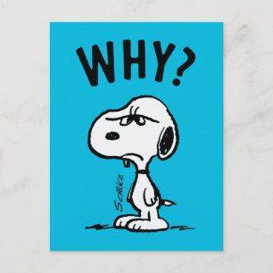 Erdnüsse Snoopy Wonders Warum? Postkarte