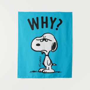 Erdnüsse Snoopy Wonders Warum? Wandteppich