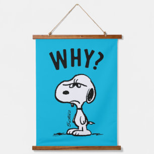 Erdnüsse Snoopy Wonders Warum? Wandteppich Mit Holzrahmen