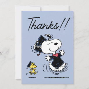 Erdnüsse   Snoopy & Woodstock Abschluss Vielen Dan Dankeskarte