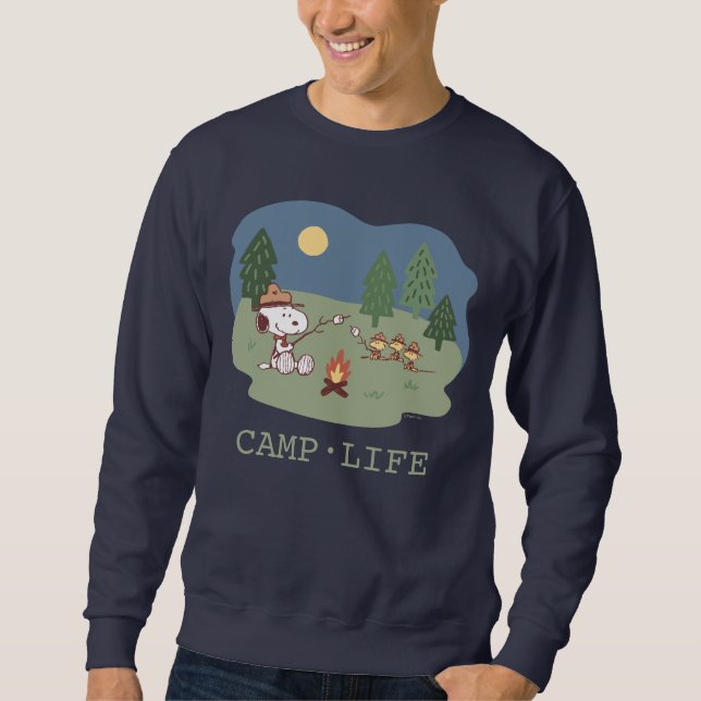 Erdnüsse | Snoopy & Woodstock am Campfire Sweatshirt (Vorderseite)