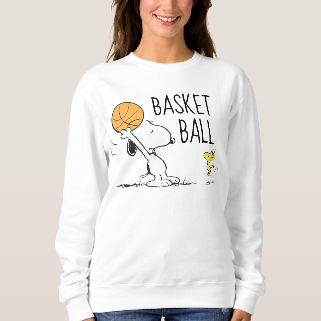 Erdnüsse | Snoopy & Woodstock Basketball Sweatshirt (Vorderseite)