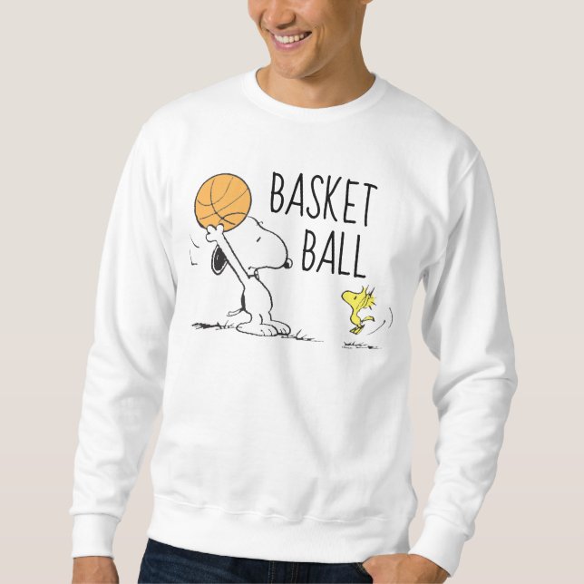 Erdnüsse | Snoopy & Woodstock Basketball Sweatshirt (Vorderseite)