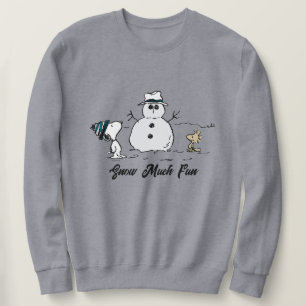 Erdnüsse   Snoopy & Woodstock Bau a Snowman Sweatshirt