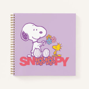 Erdnüsse   Snoopy & Woodstock-Blume Notizbuch